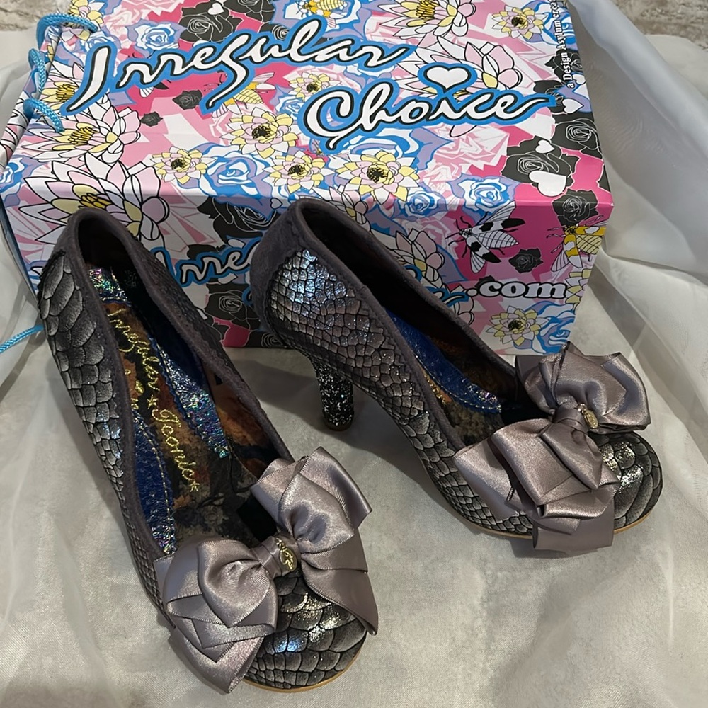 Shiny Silver Mermaid Heels